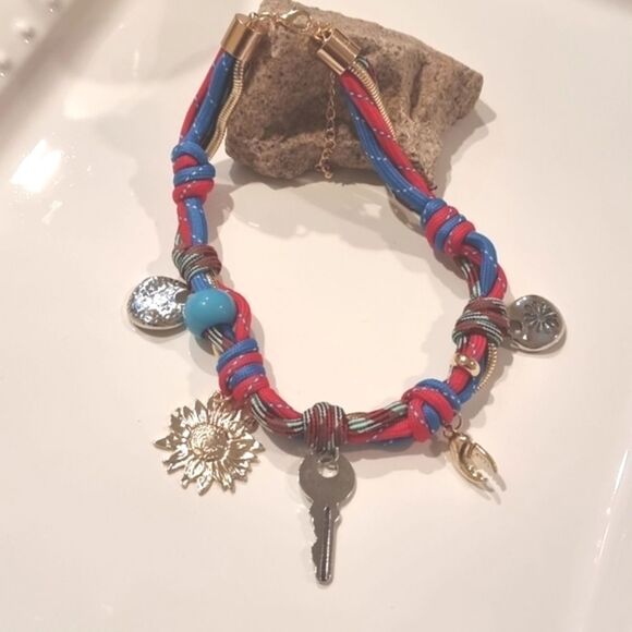 ZARA Colored cord necklace with charms | NWOT - Picture 7 of 11